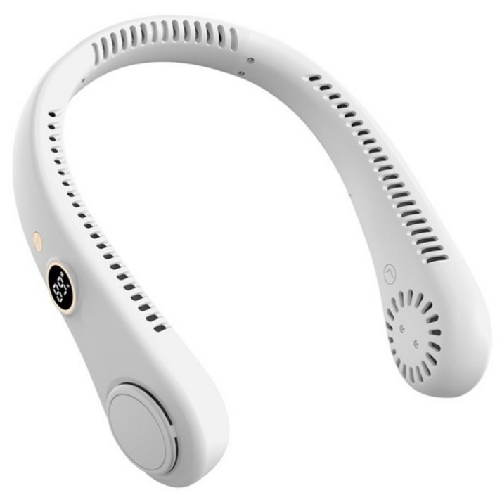 주닉스 R8 저소음 넥밴드 목걸이 선풍기 LED 배터리 표시