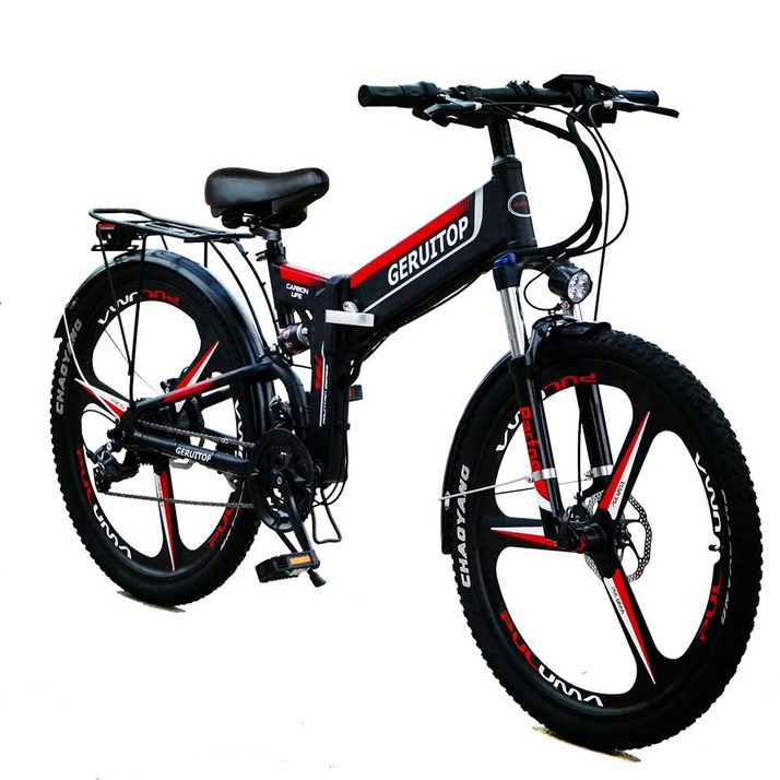 자토바이 출퇴근 전기 자전거 MTB 전동, 4. 1륜 오일 브레이크 27단