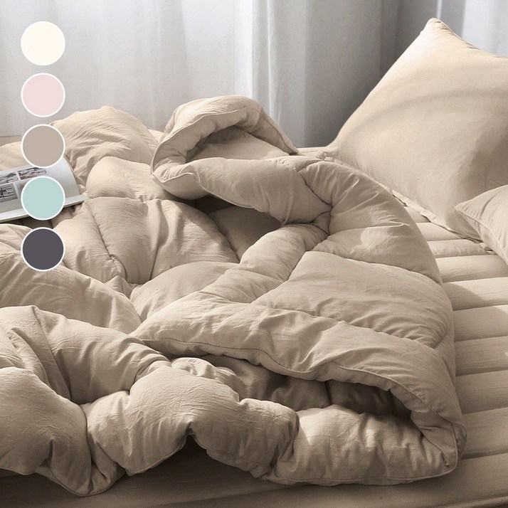 루아베 부드러운 워싱 차렵이불 세트