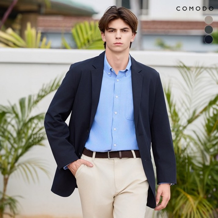 코모도 SS 남성 링클프리 스판자켓