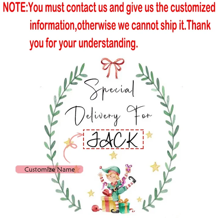크리스마스 선물 가방 호두까기 인형 발레리나 순록 특별 배달 이름이있는 산타 자루