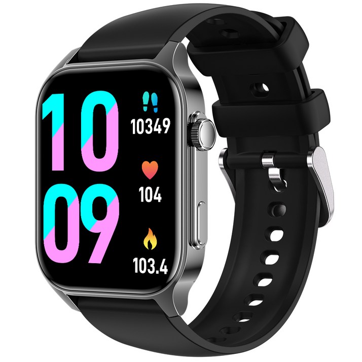 베쿠보 통화가능 블루투스 스마트워치 X5S 1.91인치 대화면 한글판, 블랙