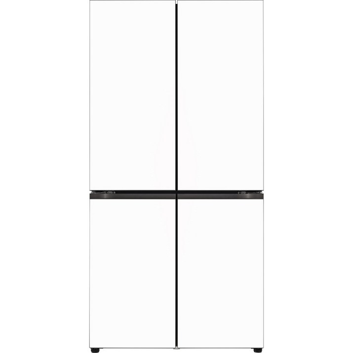 색상선택형 LG전자 오브제컬렉션 양문형 글라스 베이직 냉장고 방문설치, 오브제컬렉션 크림화이트  크림화이트, M873GWW031S