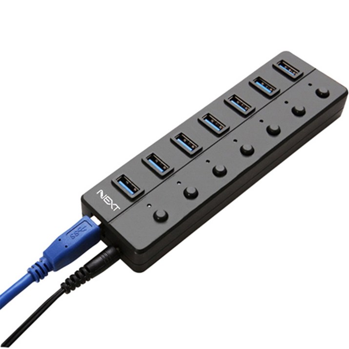 NEXT USB3.0 허브7포트유전원개별스위치
