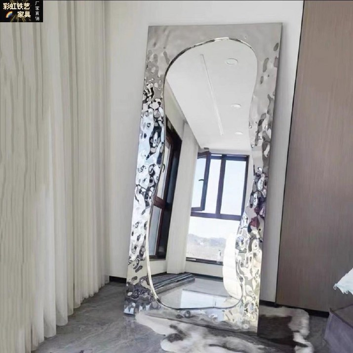 비정형 전신거울 인테리어 물결 디자인 대형 미러 드레스룸 비정형거울, A타입 60×150 cm