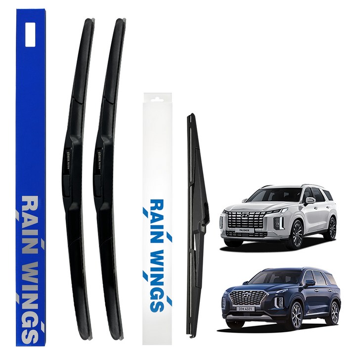 레인윙스 하이브리드 RV 앤 SUV 차량 전면 후면 와이퍼 세트