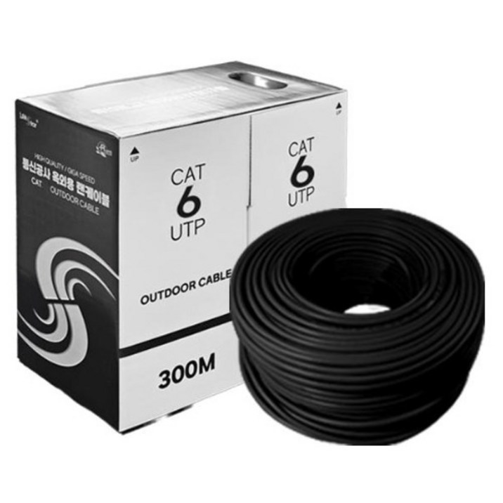 랜스타 옥외 UTP CAT6 HDPE 24AWG 300M 랜케이블 LSC6OD300