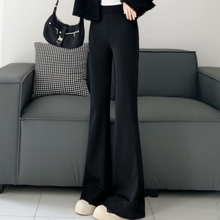 아이엠몽 여성용 알베로 캐주얼 부츠컷 롱 슬랙스