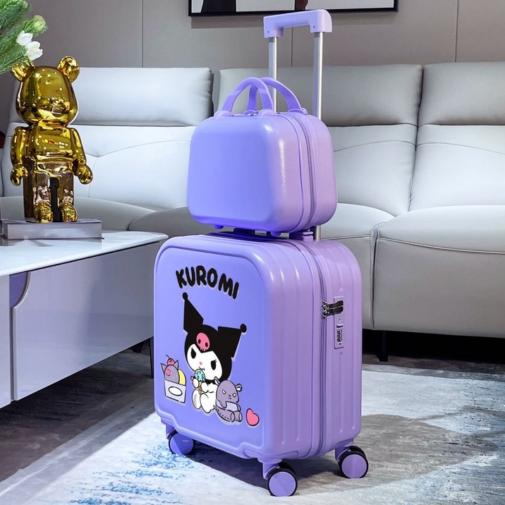 평균 7일배송 어린이용 가방여행 캐리어 18인치 탑승용 어린이용 캐리어 캐릭어 시나모롤 쿠로미