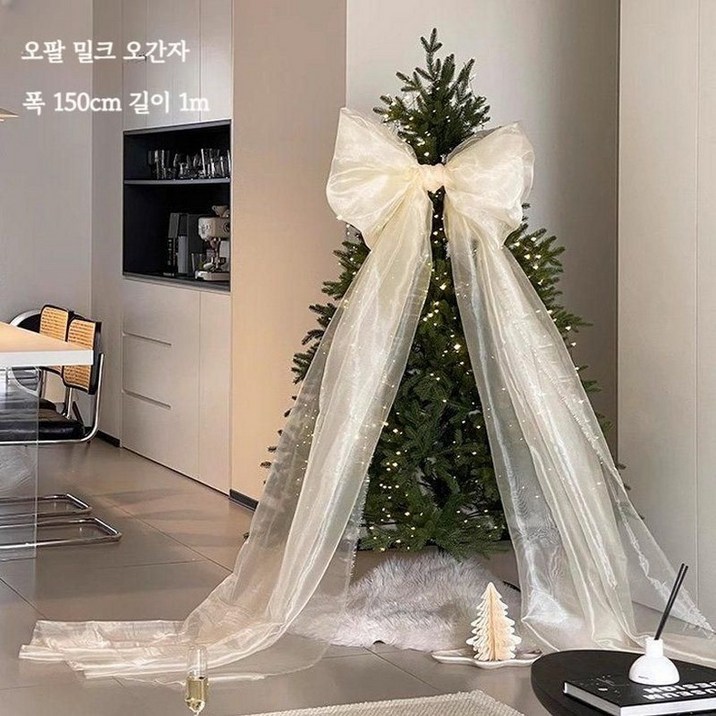 크리스마스 트리 대형 리본 장식 소품 왕리본