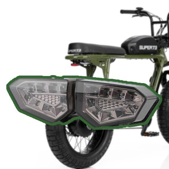 전기 자전거용 LED 미등 키트 플러그 앤 플레이 테일 라이트 방향 지시등 포함 Super73 12V