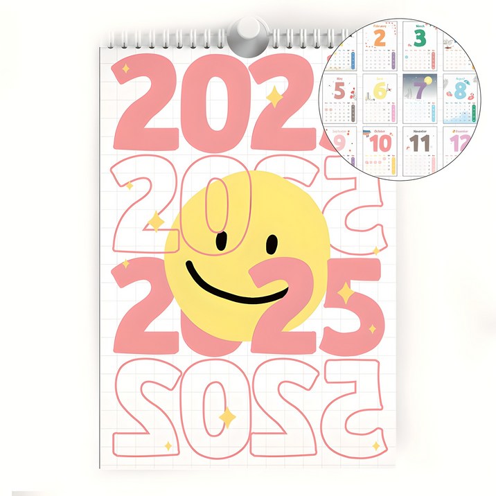 데키즈 2025년 벽걸이 달력 국내 디자인