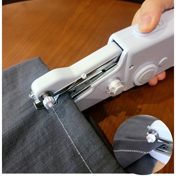 [KC인증]가정용 미싱 미니 핸드 재봉틀 간편한 옷수선 휴대용, 미니 재봉틀+반짓고리+USB선