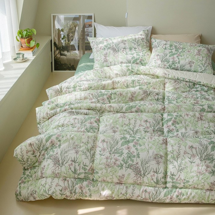 바자르  내추럴 순면 워싱 차렵이불