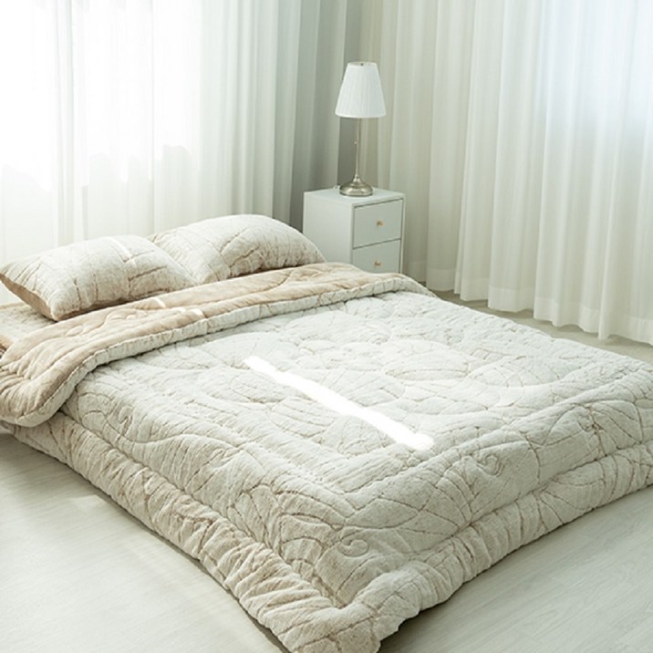 헤르메르 고급 극세사 겨울이불패드세트 이불+패드+베개커버 차렵이불