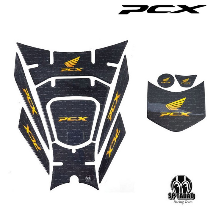PCX 데칼스티커 탱크패드 주유구스티커 튜닝 국산 18-20년, 화이트, 1개