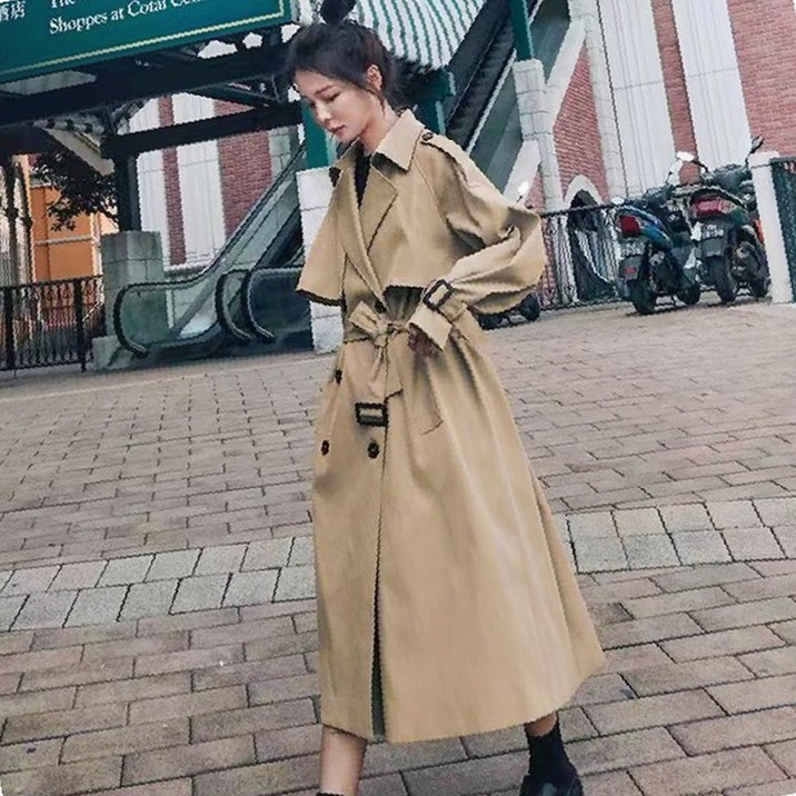 여성 베이직 트렌치코트 루즈핏 롱 자켓 가을 데일리