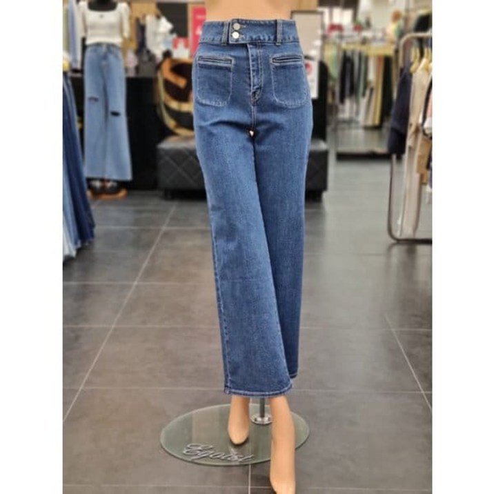 에고이스트 레터링포인트데님팬츠(EP3DP260마일드인디고)