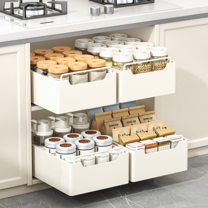 란몰 무타공 슬라이딩 접척식 다용도 정리대 수납 선반, 1개