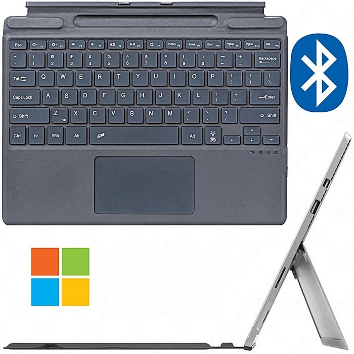 마이크로소프트 서피스 시그니처 키보드 한글 레이저각인 키보드타입 커버 태블릿 PC 커버 7칼라 백라이트 PC 전용 키보드 Pro 8 전용 Pro 37 전용