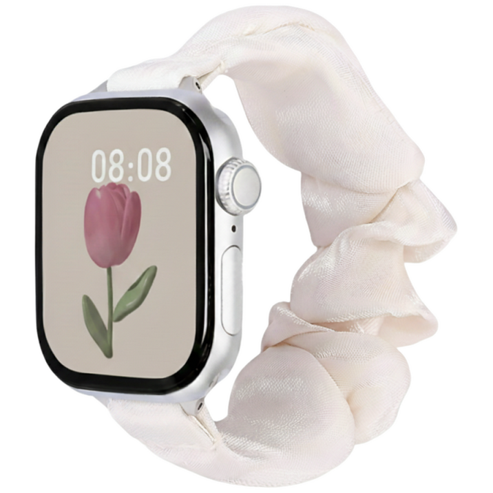 아이라 애플워치 스트랩 호환 가능 스크런치 밴드 실크곱창, 스타라이트