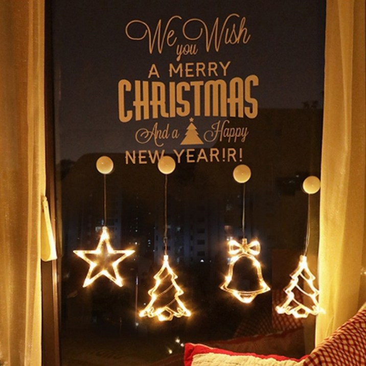 다크 붙이는 LED 조명 별 무드등 겨울 크리스마스 인테리어 건전지