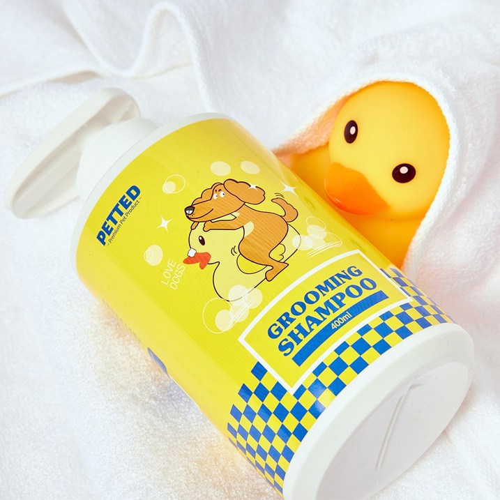 페티드 올인원 그루밍 샴푸 부드러운 모질 순한세정 긴털전용 강아지 장모용, 1개, 400ml