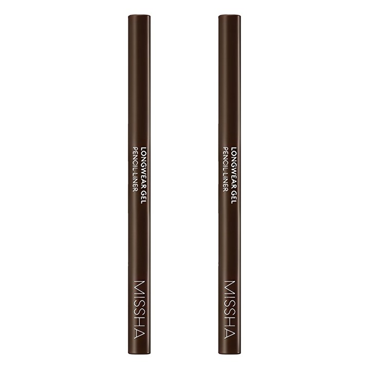 미샤 롱웨어 젤 펜슬 라이너 0.14g, 피칸 브라운, 2개