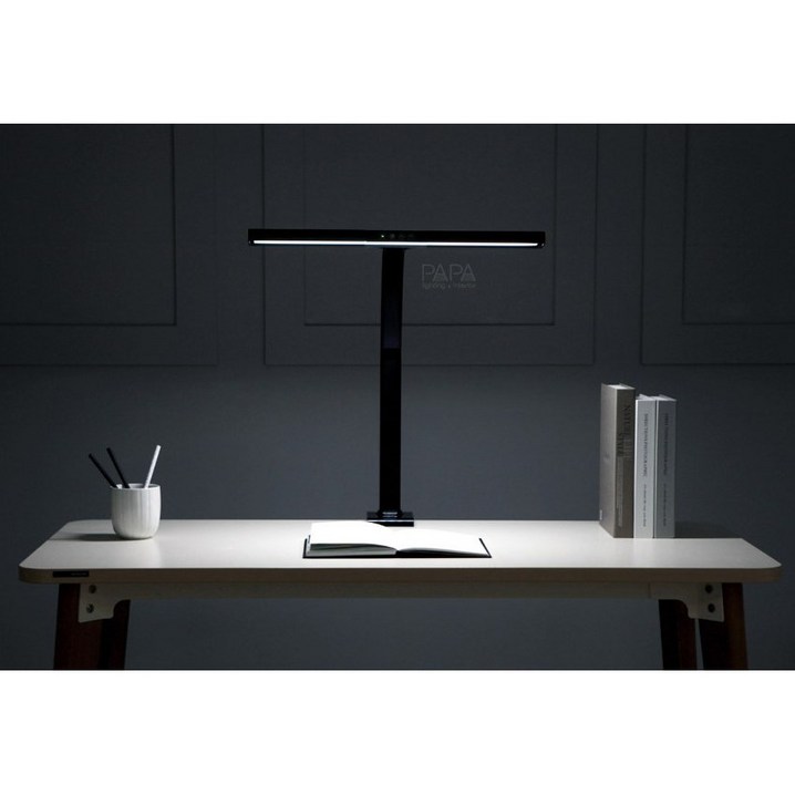 파파 LED 와이드스탠드 800B 책상 책상용 사무용 사무실 독서 공부 조명 스탠드, 블랙 500S클램프형