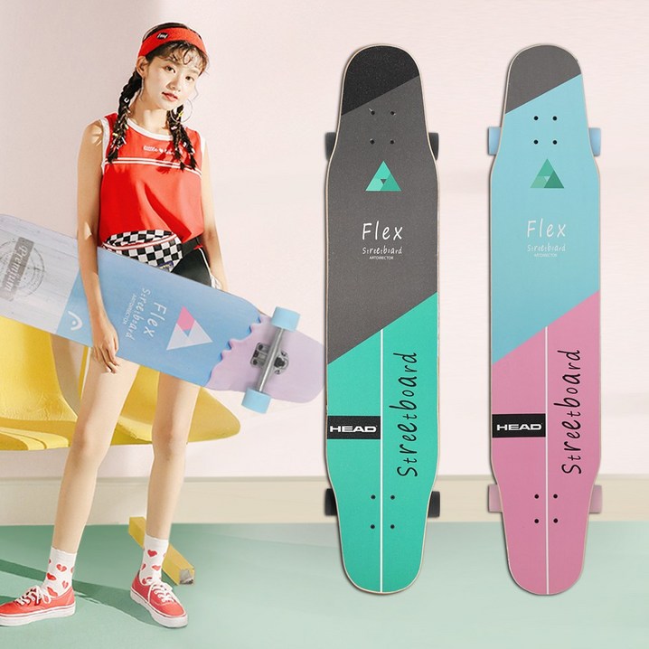 HEAD 헤드 46인치 롱보드 댄싱 트릭용, 그린4895118358381