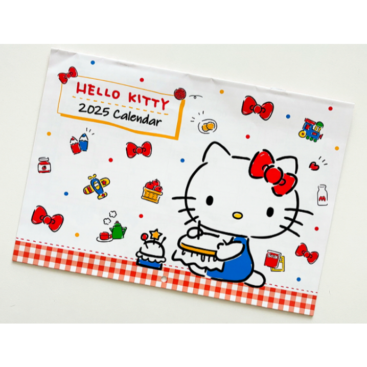 산리오굿즈 2025년 헬로키티 벽달력 벽걸이캘린더, 헬로키티, 단일상품