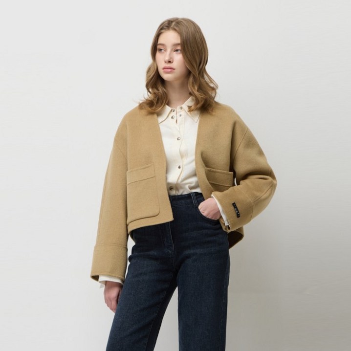 시슬리 백화점 핸드메이드 노카라 숏자켓 SACT81561 1134045