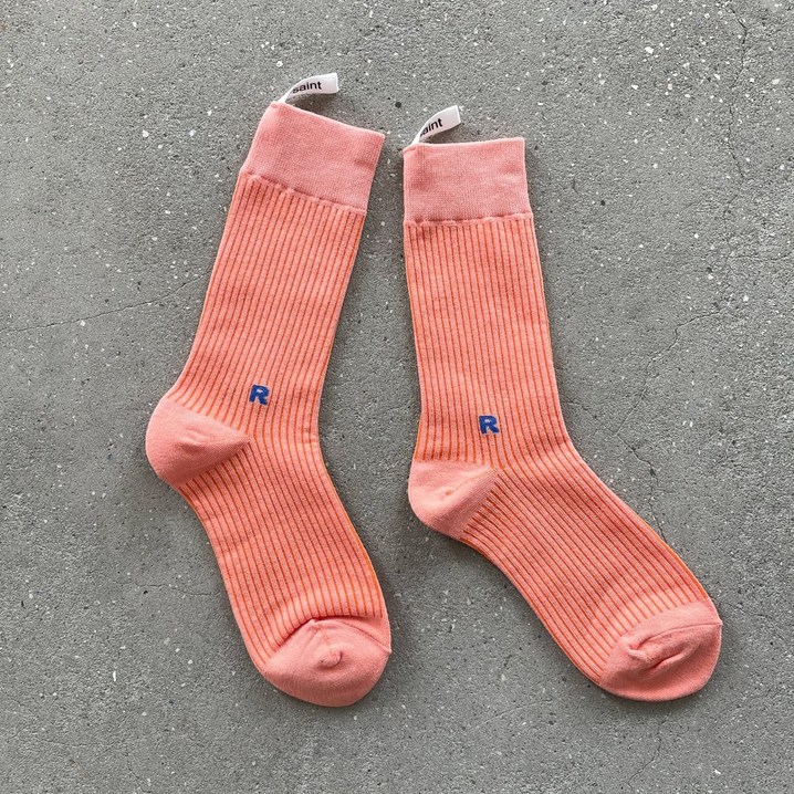 러빈동키 R 컬러 택 골지 삭스 양말  14 color