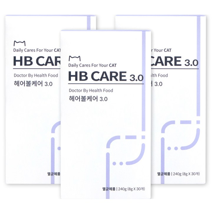 닥터바이 고양이 헤어볼 케어 츄르 30p, 3개, 헤어볼 예방, 헤어볼 케어