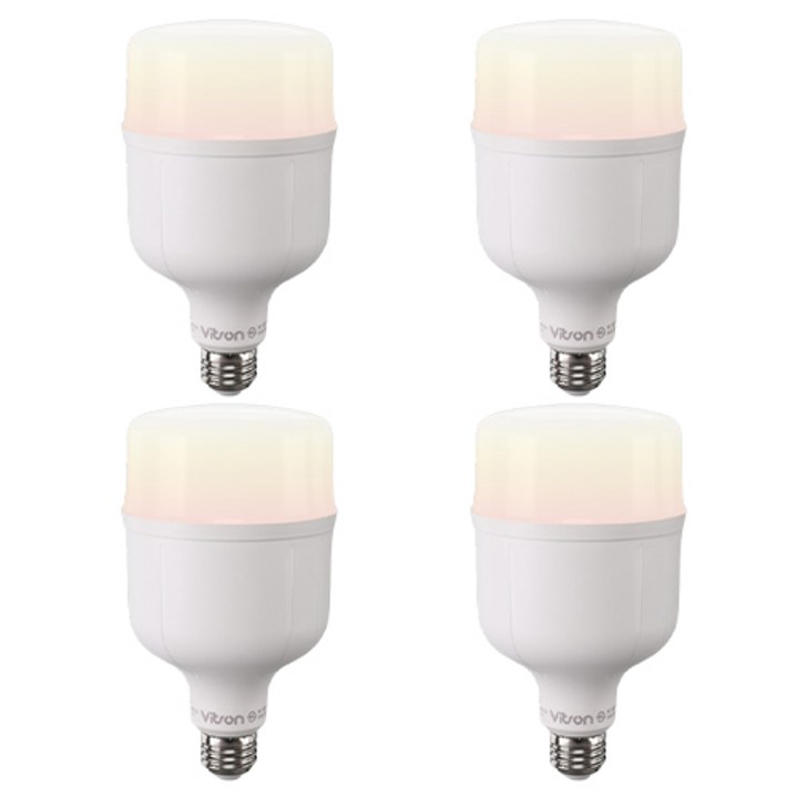 비츠온 LED T-벌브 27W E26, 전구색, 4개