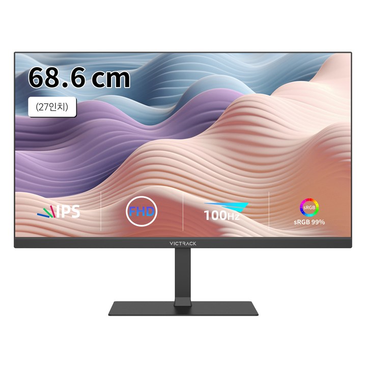 빅트랙 68.58cm FHD 평면 모니터 블랙 IPS 100Hz, 68.58cm, 27FM10001(일반)