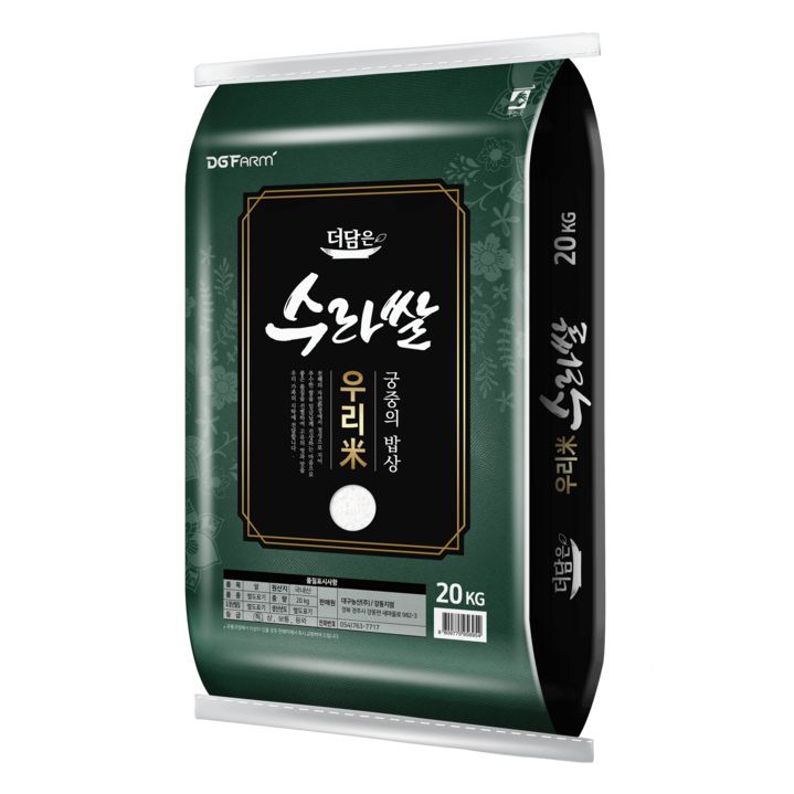 더담은 2023년산 햅쌀 우리미 수라쌀, 20kg, 1개 더담은 2023년산 햅쌀 우리미 수라쌀, 20kg, 1개