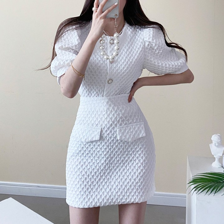 비비에모 럭스엘 볼륨 재킷 + 미니스커트 정장 세트 10517