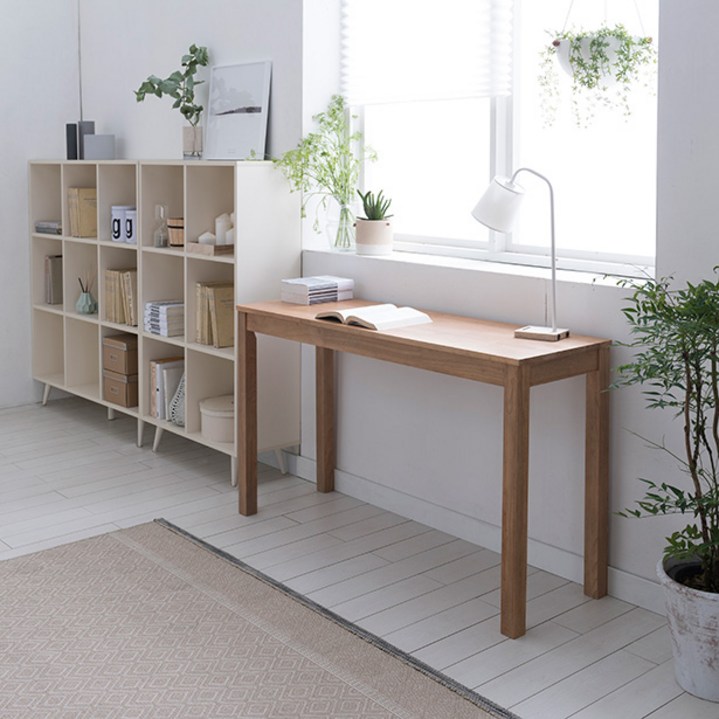 리바트 뉴 시나몬 원목상판 다용도 식탁 방문설치