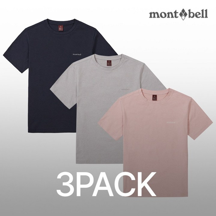 3PACK 몽벨 여성 소로나 반팔 티셔츠_MW3EMWRH91A