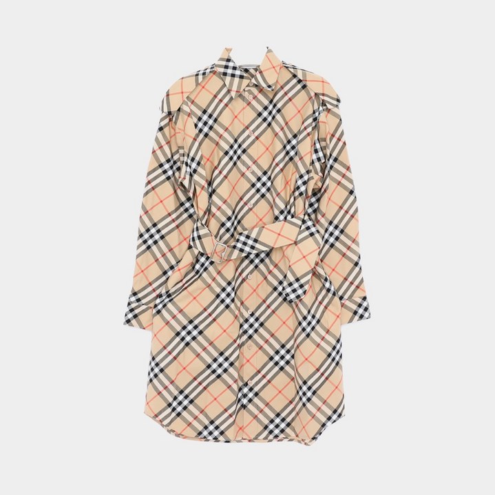 버버리 빈티지체크 벨티드 여성 원피스 8086610