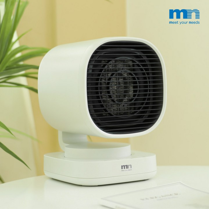 [엠엔] 2단 퍼스널 고효율 PTC 미니 온풍기 MFH-S100PW, 혼합색상
