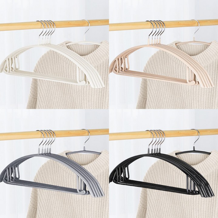 인블룸 어깨뿔방지 논슬립 pvc 라운드 옷걸이