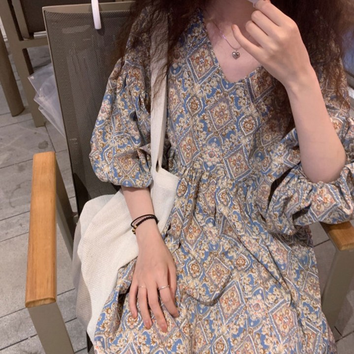 순이들 여성 빅사이즈 휴양지 여름 에스닉 오버 원피스