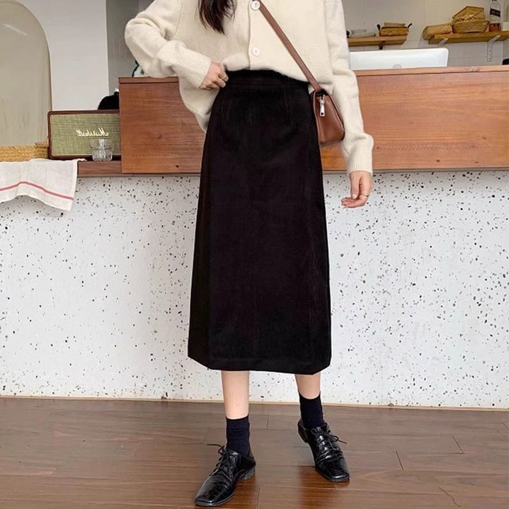 가리안 H라인 울 롱스커트