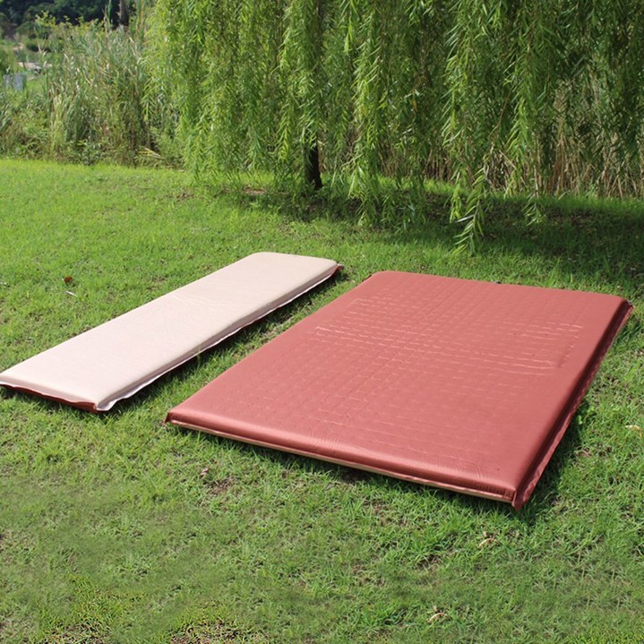 8CM 하베누 자충매트 에어쿠션 싱글 더블 야외 차박 캠핑 에어 캠핑매트, 베이지