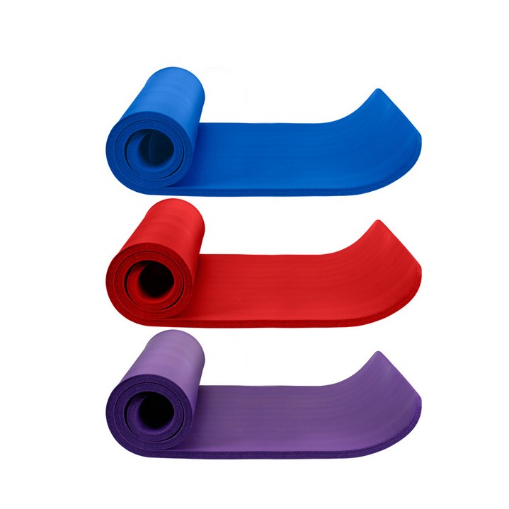 NBR요가매트 10mm 16mm 20mm 두꺼운요가매트 홈트레이닝 필라테스, 빨강, 1개