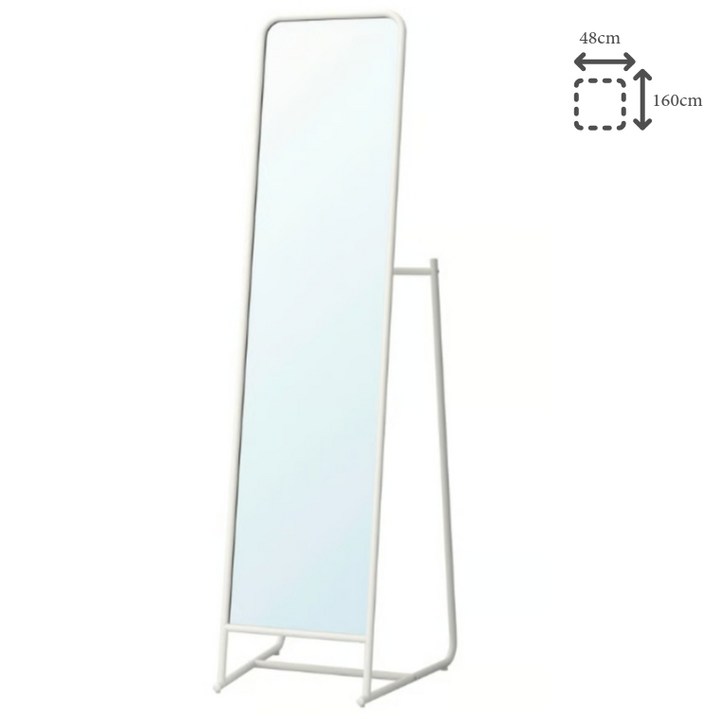 이케아 전신거울 스탠드형 거울 화이트 48x160 크나페르