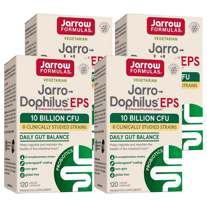 재로우 자로-도필러스 EPS 다이제스티브 프로바이오틱 유산균 100억 베지 캡슐, 120정, 4개