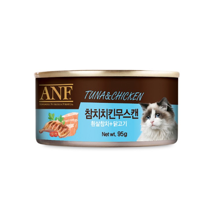 ANF 에이엔에프 고양이캔 참치치킨무스캔 95g 기호성 좋은 습식캔 통조림